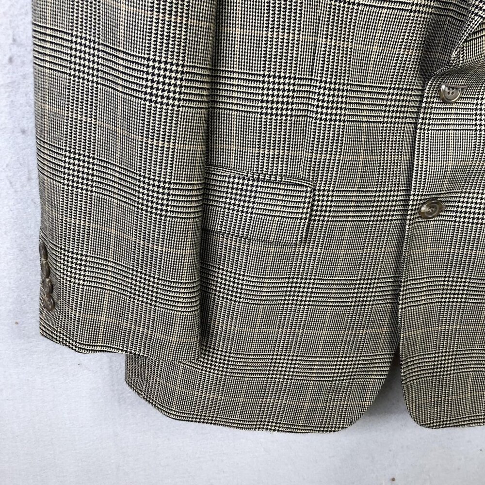Lauren Ralph Lauren Blazer Mens 43R Brown Wool Glen Plaid Sport Coat Jacket - Picture 8 of 16